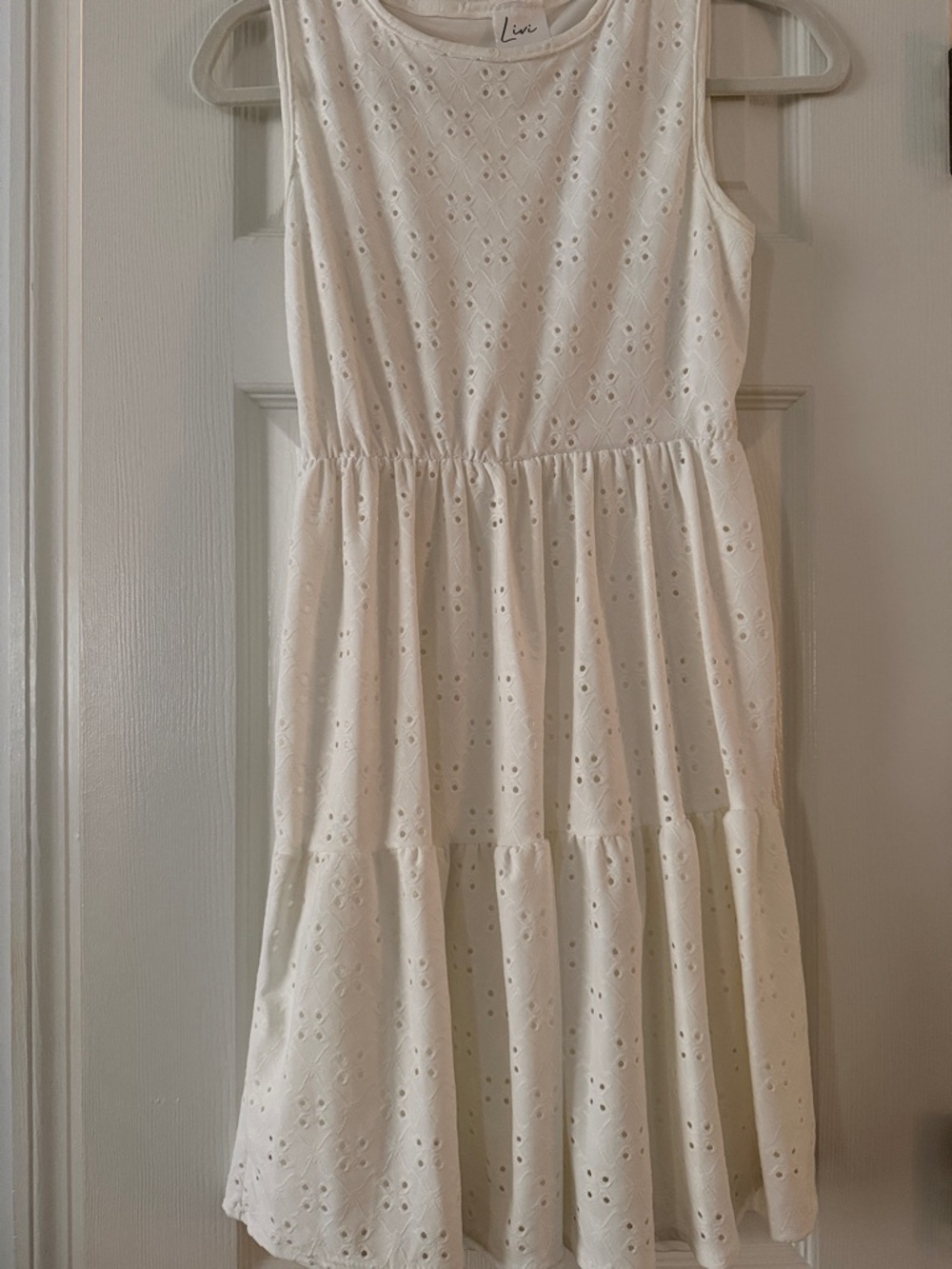 Eyelet Sleeveless Dress
